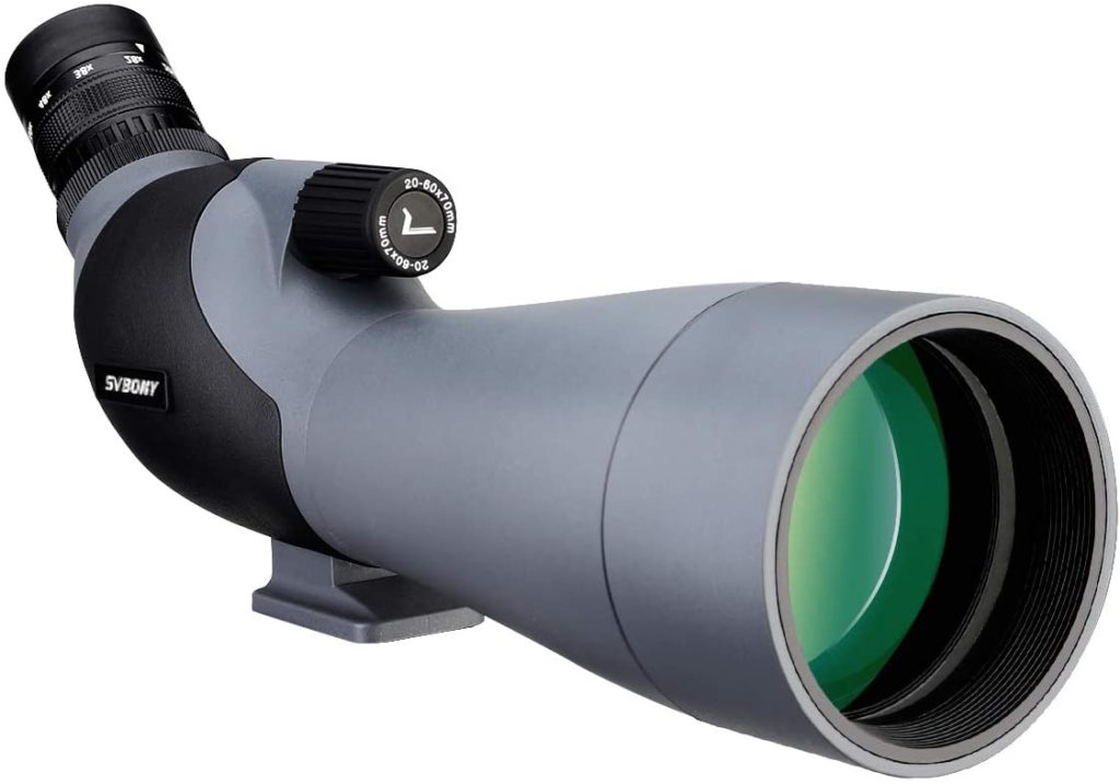 Svbony SV402 Spektiv Vogelbeobachtung 20-60x70 HD FMC Optik 45 Grad Abgewinkeltes Okular Spektiv Monokular Hochreflektierendes Prisma Spektive für Sportschützen das Schießen von Zielen
