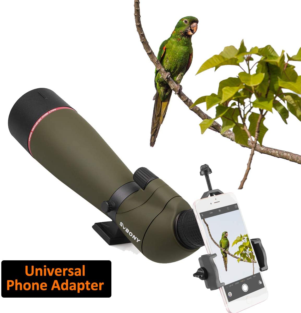small Tripod+Adaper Vögel beobachten Spektiv SV13 20-60x80mm FMC Wasserdicht 