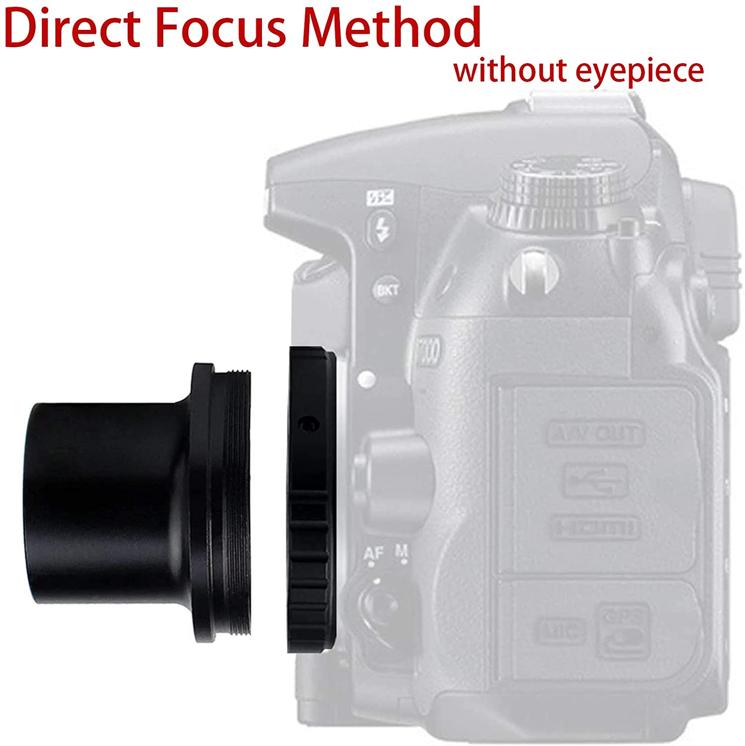 0.35X C Mount Adapter für Mikroskop CCD Kamera Digitale Okularlinse Schwarz 