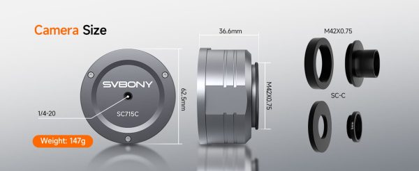 SVBONY SV715C [W9305A] USB3.0 Farb-Planetenkamera – Bild 10